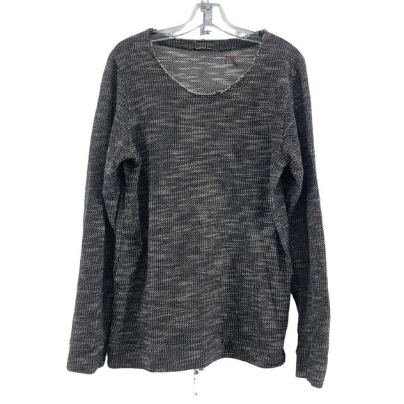 Baxmen Cultwear Womens Black Tweed Knit Raw Hem Pullover Sweater Size S Preowned - Picture 1 of 5